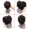 Picture of KETHBE Messy Bun Hair Piece Tousled Updo Hair Buns Extension Elastic Hair Band Hair Pieces Curly Hair Bun Scrunchie For Women (Chocolate Brown)
