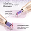 Picture of MelodySusie Small Crystal Top 3.1mm Mandrel Bit for Nails, 3/32'' Easy Off Nail Drill Bits for Sanding Bands, Suitable for Acrylic Nails Gel Manicures and Pedicures, Purple