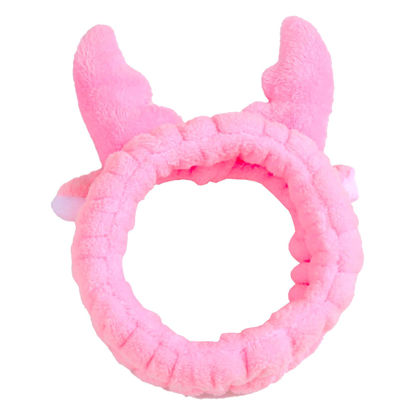 Picture of Jowmoy Cute Pink antlers Headband, Headband to Wash Face for Women Makeup Shower Spa Headband