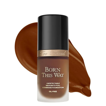 Picture of Too Faced Born This Way Natural Finish Longwear Liquid Foundation | Medium-To-Full Coverage | Hydrating + Oil Free, 1 Fl Oz, Cocoa