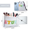 Picture of WLLWOO WLLWOO 2pcs Travel Make Up Bags-Cosmetic Bag Nylon Waterproof Large Wide Zipper Coin Purse Travel Toiletry Small Makeup Pouch For Women