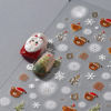 Picture of Christmas Nail Art Stickers 5D Embossed Bear Nail Stickers Self-Adhesive Snowflake Santa Claus Xmas Tree Nail Decals for Women Girls Winter Holiday Manicure DIY Nail Supplies