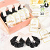 Picture of 12 PCS Bridesmaid Proposal Gifts Bridesmaid Hair Clips Bridesmaid Scrunchies Bridal Shower Gifts Silk Satin Soft Hair Accessories Bridesmaid Wedding Favor Women Girls
