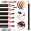 Picture of Waterproof Eyebrows Pencil Tattoo Makeup And Microblading Supplies Kit-Permanent Eye Brow Liners In 5 Colors Waterproof Eyebrow Pencils Peel - Brow Pencil Set For Marking (6 Black)