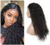 Picture of 13x4 Lace Front Wigs Human Hair Pre Plucked 180% Density Brazilian Wet and Wavy Human Hair Wigs for Black Women Glueless Curly Lace Frontal Wigs Human Hair Natural Color (10 Inch)