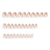Picture of 30Pcs Chrome Press on Nails Short Almond Fake Nails Glossy False Nails with Design White French Tip Glue on Nails Artificial Acrylic Nail Full Cover Stick on Nails for Women Nail Art Decoration