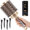 Picture of Round Brush for Blow Out, Nano Thermal Ceramic & Ionic Tech Round Barrel Hair Brush with Boar Bristles, Roller Brush for Blow Drying and Styling, 4 Free Clips (4 inch, Barrel 2.7 Inch, 65mm)