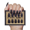 Picture of Harry Potter™ x Glamnetic Press On Nails - Deathly Hallows™ | Black Harry Potter™ Graphic Short Almond False Nails, Reusable Stick On Fake Nails with Glue | Salon Quality | 15 Sizes - 30 Nail Kit
