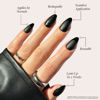 Picture of Harry Potter™ x Glamnetic Press On Nails - Deathly Hallows™ | Black Harry Potter™ Graphic Short Almond False Nails, Reusable Stick On Fake Nails with Glue | Salon Quality | 15 Sizes - 30 Nail Kit