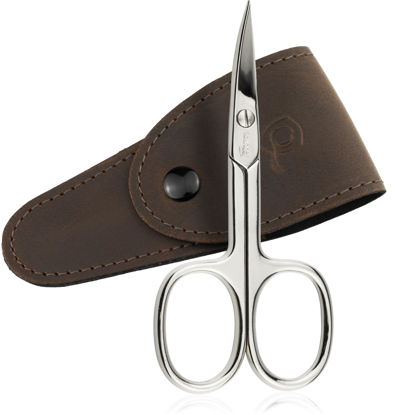 Picture of marQus - Micro serrated nail scissors made in Germany Solingen incl. case for precise cutting of nails suitable as manicure scissors and toenail scissors