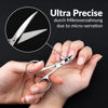 Picture of marQus - Micro serrated nail scissors made in Germany Solingen incl. case for precise cutting of nails suitable as manicure scissors and toenail scissors