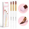 Picture of AIRSEE 3PCS Acrylic Nail Brush Set, Size 8/10/14 Beginner & Professional Nail Brushes for Acrylic Application, Acrylic Powder Nail Art Extension and 3D Nail Carving, 3A+ Nylon Nail Brushes