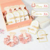 Picture of 12 PCS Bridesmaid Proposal Gifts Bridesmaid Hair Clips Bridesmaid Scrunchies Bridal Shower Gifts Silk Satin Soft Hair Accessories Bridesmaid Wedding Favor Women Girls