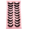 Picture of HBZGTLAD Soft Mink Eyelashes 3D Curl Winged End Eye Elongated Fake Lashes Thick Handmade Natural False Eyelash Messy Cross Lash Wholesale (G1003#)