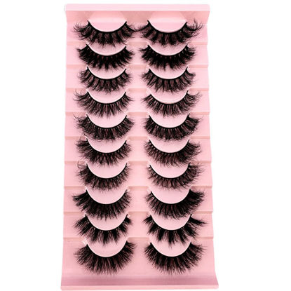 Picture of HBZGTLAD Soft Mink Eyelashes 3D Curl Winged End Eye Elongated Fake Lashes Thick Handmade Natural False Eyelash Messy Cross Lash Wholesale (G1003#)