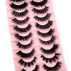 Picture of HBZGTLAD Soft Mink Eyelashes 3D Curl Winged End Eye Elongated Fake Lashes Thick Handmade Natural False Eyelash Messy Cross Lash Wholesale (G1003#)
