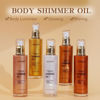 Picture of Liyalan Shimmer Body Oil Golden Brown 5 Color Bronze Face Glow Pearl Highlighter Illuminator Body Makeup Shine Glitter Gold Liquid Taning 3.38 Fl Oz
