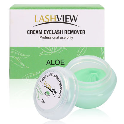 Picture of LASHVIEW Eyelash Extension Remover Cream, Eyelash Adhesive Remover, Professional Eyelash Extensions Remover for Salon(ALOE 0.51fl.oz/15ml)