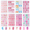 Picture of Jsiallye Press on Nails for Kids, 192PCS Kids Fake Nails for Girls Colorful Unicorn Flamingo Cloud Patterns 7-12 Years Old Press on nails for Kids Gifts