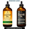 Picture of INFINA ESSENTIALS Pure Cold Pressed Hexane-Free Castor Oil - Glass Bottle for Hair Growth, Face, Scalp, Skin & Eyelashes - Nourishing & Moisturizing - 4 fl oz