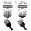 Picture of Boorika Afro Hair Pick Comb for Women & Men, 7.5 In Smooth Sturdy Wide Tooth for Detangling & Styling - Pack of 2