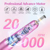 Picture of JIASHENG USB Electric Nail Drill, Nail Drill Portable Electric Nail File for Acrylic Gel Nails, Professional Nail Drill Kit Manicure Pedicure Kit with Nail Drill Bits for Home and Salon Use, Rose Red
