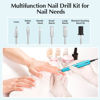 Picture of JIASHENG USB Electric Nail Drill, Nail Drill Portable Electric Nail File for Acrylic Gel Nails, Professional Nail Drill Kit Manicure and Pedicure Kit with Nail Drill Bits for Home and Salon Use, Blue