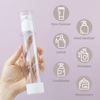 Picture of longway 4 Oz 120ml Clear Airless Cosmetic Cream Pump Bottle Travel Size Dispenser Refillable Containers/Foundation Travel Pump Bottle for Shampoo (Pack of 6)