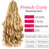 Picture of French Curly Braiding Hair 12 Inch 8 Packs - Pre Stretched Bouncy Braiding Hair- Loose Wavy Braiding Hair Synthetic Hair Extensions For Black Women (12 inch 27)