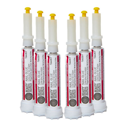 Picture of Beauty Secrets Nail Glue, Drip & Clog Proof, 6 Pack