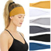 Picture of Huachi Women's Headbands Non Slip Fashion Workout Yoga Exercise Headbands for Women's Hair Sweat Wicking Summer Hair Accessories Elastic Hair Bands