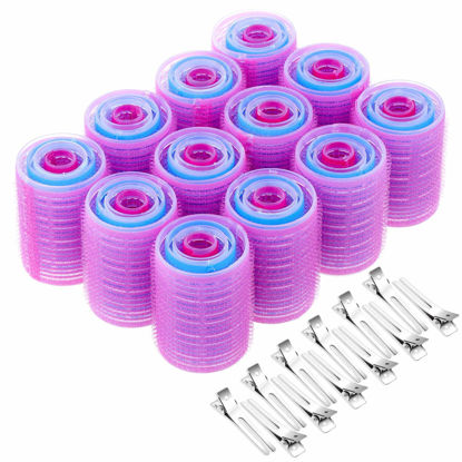 Picture of Anezus Self-Grip Rollers Set - 60 Pcs Multicolored Curlers and Clips for Hairstyling
