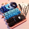 Picture of YANRONG Hair Accessories for Woman Set, 755PCS Seamless Ponytail Holders Variety Hair Scrunchies Hair Bands Scrunchy Hair Ties For Thick and Curly (Treasure Blue, 755 Count)