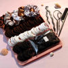 Picture of YANRONG Hair Accessories Set - 755 Seamless Ponytail Holders, Variety of Scrunchies, Bands, and Hair Ties for Thick and Curly Hair (light brown)