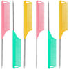 Picture of 6 PCS Teasing Combs Set - Steel Pin Fine Tooth Combs for Women, Stainless Steel Pintail Carbon Heat Resistant Combs for Curly Braiding
