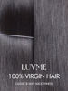 Picture of LUVME HAIR 10 Inch Silky Straight Bob Wig with Bangs Human Hair Realistic HD Lace Short Black Bob Wigs, Ready to Go Blunt Cut Bob Wig Glueless 180 Density