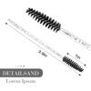 Picture of 300 Pcs Disposable Crystal Mascara Wand Eyelash Brush Applicator Eyebrow Brush for EyeLash Extension Supplies (Black)