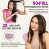 Picture of Fiora Naturals Hair Detangling Brush -100% Bio-Friendly Detangler hair brush w/Ultra-soft Bristles- Glide Through Tangles with Ease - For Curly, Fine, Women, Men, Kids, Toddlers, Wet and Dry Hair