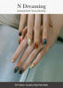 Picture of ohora Semi Cured Gel Nail Strips (N Dreaming) - Dark, Patterned, Works with Any UV/LED Nail Lamps, Salon-Quality, Long Lasting, Easy to Apply & Remove - Includes 2 Prep Pads, Nail File & Wooden Stick
