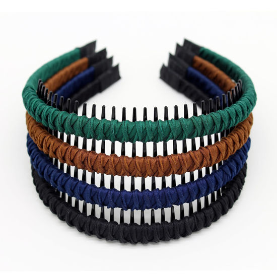 Picture of JOBAND Women's Fashion Headbands Hair Accessories for Women Non-slip Braided hair bands Comfy tooth comb Hair Hoop (4 color)