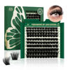 Picture of KEYYOU Lash Clusters 120pcs Eyelash Clusters 10-18mix D Curl Cluster Lashes Thick Super Soft Wispy DIY Eyelash Extension at Home(PC03-D-10-18MIX)