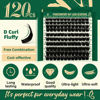 Picture of KEYYOU Lash Clusters 120pcs Eyelash Clusters 10-18mix D Curl Cluster Lashes Thick Super Soft Wispy DIY Eyelash Extension at Home(PC03-D-10-18MIX)