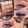Picture of Pink Brown Violet Sparkly Eyeshadow Makeup Palette,Korean Natural Hypoallergenic Glitter Eyeshadow Palette,Highly Pigmented Shimmer Eye Shadow Palette Long Lasting Waterproof Blendable (13#)
