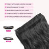 Picture of REECHO 16" 1-Pack 3/4 Full Head Curly Wavy Clips in on Synthetic Hair Extensions HE008 Hairpieces for Women 5 Clips 3.9 Oz per Piece - Natural Black