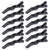Picture of HH&LL 12pcs Hair clips for Styling - Wide Teeth & Double-Hinged Design - Alligator Styling Sectioning Clips of Professional Hair Salon Quality (Black without Logo)