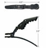 Picture of HH&LL 12pcs Hair clips for Styling - Wide Teeth & Double-Hinged Design - Alligator Styling Sectioning Clips of Professional Hair Salon Quality (Black without Logo)