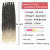 Picture of Leeven 24 Inch Dreadlock Extensions 0.6 cm Width Soft Synthetic Crochet SE Dreads 20 Strands Ombre Blonde Handmade Loc Extensions Reggae Style Braiding Hair for Women Men #1B/613