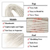 Picture of Leeven Light Grey Double Ended Dreadlock Extensions 24 Inch 0.6 cm Width Thin Synthetic DE Dreads Crochet Hippie Wool Dreads 10 Strands Handmade Soft Loc Extensions for Women Men
