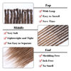 Picture of Leeven 20 Strands Synthetic Dreadlock Extensions 18 Inch Ombre Honey Blonde Crochet SE Dreads Extensions 0.6 cm Width Thin Soft Loc Extensions Reggae Style Hippe Dreads for Women Men
