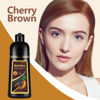 Picture of Instant Cherry Brown Hair Dye Shampoo for Gray Hair 3 in 1, Natural Hair Color Shampoo for Women Men Brown Colors in 10-15 mins, 100% Coverage Herbal Ingredients Hair Dye 16.10 Fl Oz (Cherry brown)
